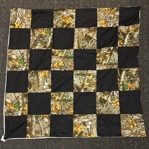 Camouflage and Black Baby Patchwork Blanket
